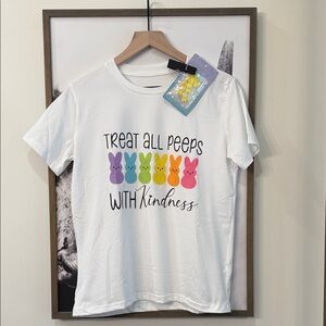 🐣💛💕 Easter Peeps Kindness Tee Shirt and Matching Earrings